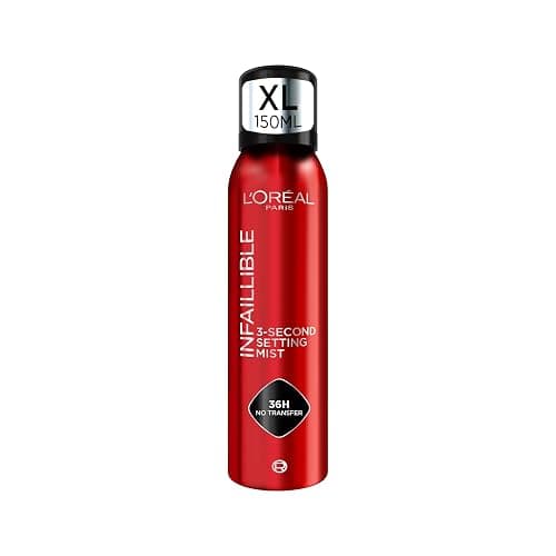 L'Oréal Paris Setting Spray XL, Infallible 3-Second Setting Mist for Face, Up To 36 Hour Makeup Wear, Fixing Spray, Waterproof and Sweatproof, Transfer-proof and Non-sticky 150ml - Image 1