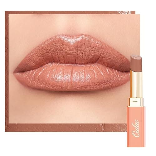 Oulac Satin Matte Lipstick Orange - Brown Long Lasting Lip Stick, Intense Color with Smooth Creamy Texture Lip Colour, Moisturizing & Weightless Formula, Vegan & Cruelty-Free, 4.3g, SG05 Body Talk - Image 1