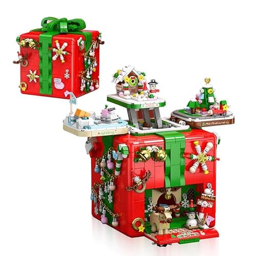 HoverBots Christmas Building Blocks Sets, 1873PCS Christmas Building Toy Set, Christmas Building Bricks with Snowman, Stocking, Snowflake, Xmas Gifts for Kids Adults Teens - Image 1