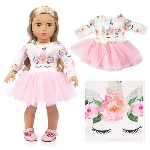 ZQDOLL 19 pcs American Doll Clothes Gift for 18 inch Doll Clothes and Accessories, Including 10 Complete Sets of Clothing thumbnail 6