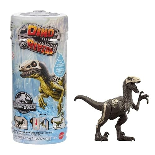 Mattel Jurassic World Dino Reveal Dinosaur Toys, Unpack Surprise & Warm Water Uncovers Full Decoration, 5 to 7 Inches, Species Vary thumbnail 6