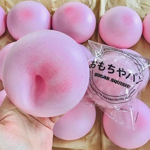 SUISUILE Sticky Bread Slow Rising Squishy, Super Soft Slow Rise Squishy Toys, Realistic Bread Shape Squeeze Toy, Pink Bread Food Squishies for Stress Relief (1 Pc) thumbnail 7