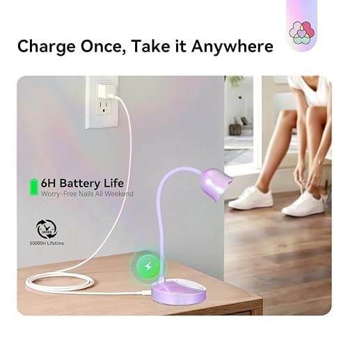 SAVILAND Advanced 30W U V Nail Lamp: Pink Gel Nail Lamp Cordless U V Light for Gel Nails Smart Sensor LED Flash Cure Lamp lampara led para uñas Profesional 8S Fast Cure Nail Salon Home Manicure thumbnail 5