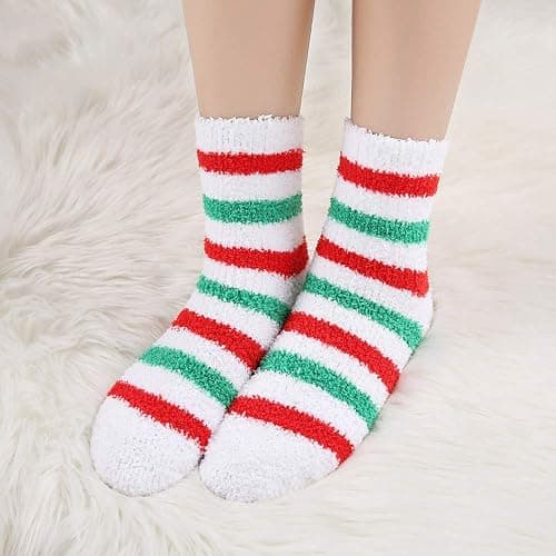HIALTODAY Winter Fuzzy Socks Womens Cozy Fluffy Warm Socks for Women Mom,Birthday Christmas Gifts for Her thumbnail 3