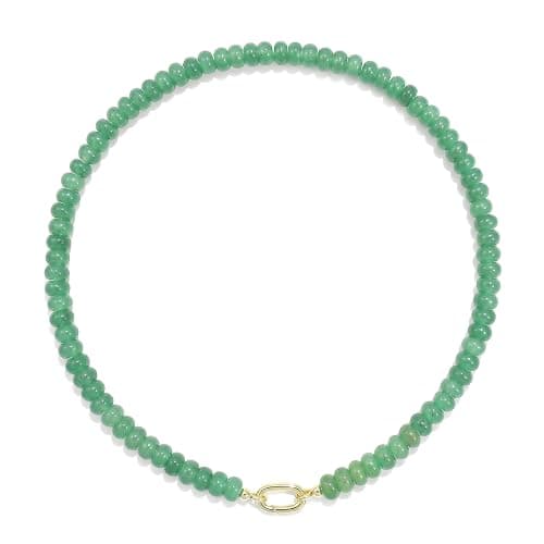 ROISE LADY Beaded Natural Stone Necklaces for Women Choker Gemstone Bead Summer Beach Jewelry Necklace - Image 1