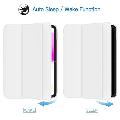 JETech Case for iPad (A16) 11th/10th Generation (2025/2022), Slim Stand Hard Back Shell Cover with Auto Wake/Sleep (White) thumbnail 6
