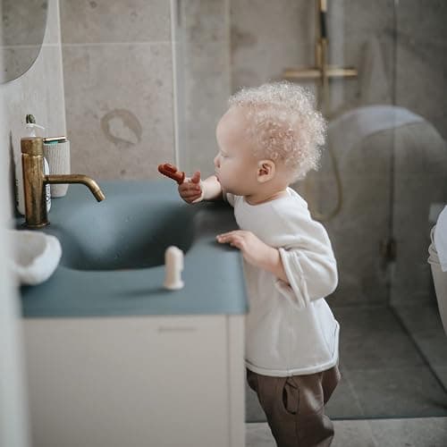 mushie Baby Finger Toothbrush (Clay/Shifting Sand) 2-Pack thumbnail 3
