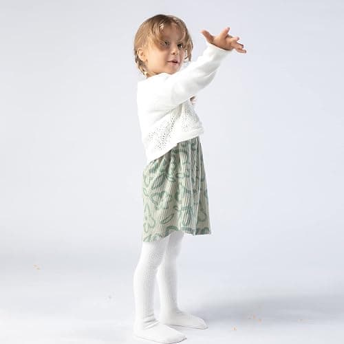 Girls Tights Toddler Cable Knit Cotton Footed Seamless Dance Ballet Baby Girls' Leggings 3/4 Pack thumbnail 7