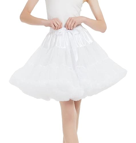 *daisysboutique* Women's High Wasit Petticoat Skirts Mesh Tulle Underskirt Ballet Tutu Crinoline Elastic Fluffy Rockabilly thumbnail 4
