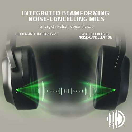 Razer Barracuda Wireless Gaming & Mobile Headset (PC, PlayStation, Switch 2, Android, iOS): 2.4GHz Wireless + Bluetooth - Integrated Noise-Cancelling Mic - 50mm Drivers - 40 Hr Battery - Black thumbnail 3