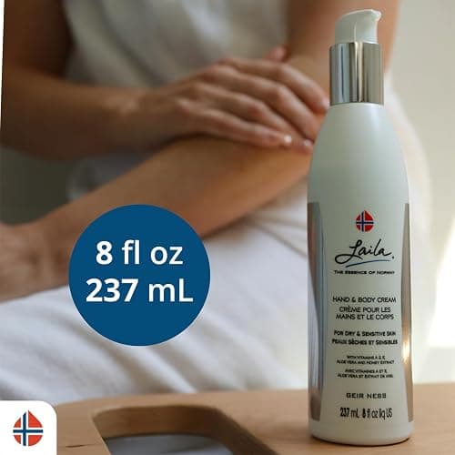 Geir Ness Laila Hand & Body Cream - Skin Moisturizing and Nourishing Formula for Soft and Smooth Hands - Vitamin A & E, Aloe Vera and Honey Extract thumbnail 4