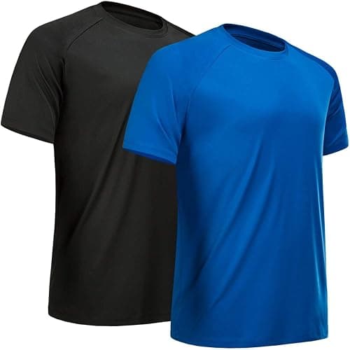 MCPORO Workout Shirts for Men Short Sleeve Quick Dry Athletic Gym Active T Shirt Moisture Wicking - Image 1
