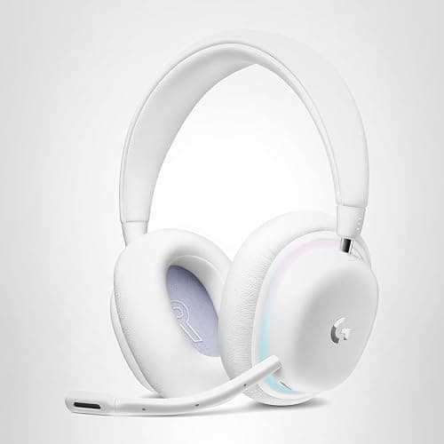 Logitech G735 Wireless Gaming Headset, Customizable LIGHTSYNC RGB Lighting, Bluetooth, 3.5 MM Aux Compatible with PC, Mobile Devices, Detachable Mic - White Mist thumbnail 9