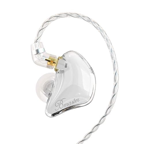 BASN Bmaster Triple Drivers in Ear Monitor Headphone with Two Detachable Cables Fit in Ear Suitable for Audio Engineer, Musician (White) - Image 1