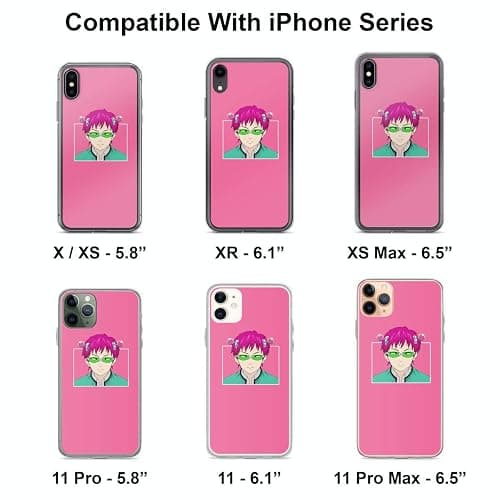 Saiki Kusuo Using His Powers Sticker Phone Case Compatible with iPhone 15 14 13 12 11 X Xs Xr 8 7 6 6s Plus Pro Max Transparent thumbnail 4