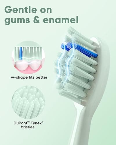 MySmile DY156 Electric Toothbrush for Adults, Rechargeable Sonic Battery Toothbrush Portable with 3 Brush Heads, 2 Mins 5 Modes Smart Timer, 45000VPM, One Charge for 60 Days - Green thumbnail 6