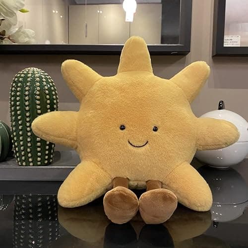 JOSON Sun Shaped Plush Toys, Soft Bedside Sofa Pillows, Used for Home Decoration as Birthday Gifts for Children and Girls (Sun) thumbnail 2