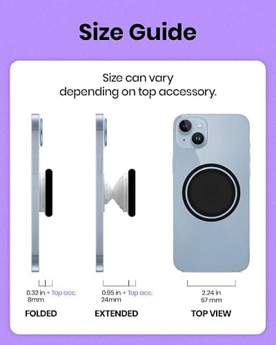Solid Color Button Phone Grip – Minimalist Design, Durable and Lightweight, Grip and Stand for Smartphones (Baby Pink, Magnetic Type) thumbnail 8