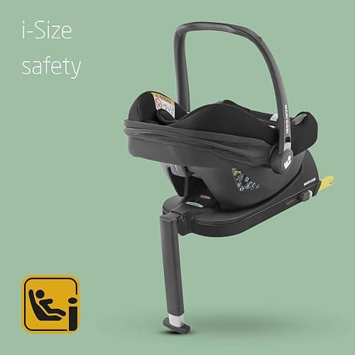 Maxi-Cosi CabrioFix i-Size, Baby Car Seat, 0–12 Months, Max. 12kg, Lightweight Car Seat Newborn (3.2kg), Large Sun Canopy, Extra Padded Seat, Fits most Maxi-Cosi Pushchairs, Essential Black thumbnail 3