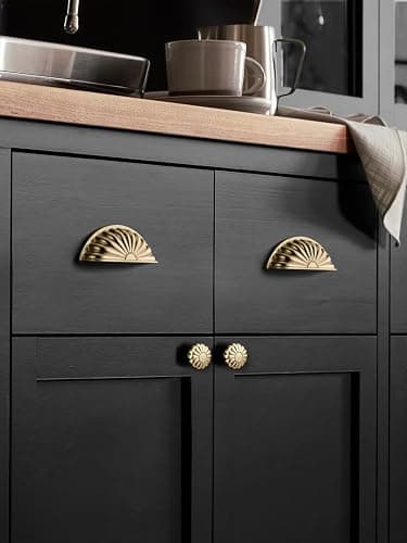 JIASENBAO Brushed Gold Cabinet Cup Pulls 3" Hole Center 10 Pack Brass Drawer Pulls Kitchen Hardware Cabinet Handles Dresser Handles Knobs thumbnail 6