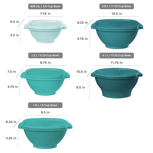 Tupperware Heritage Collection Frischhaltedosen-Set, 36-teilig, Vintagegrün, spülmaschinenfest und BPA-frei (18 Behälter, 18 Deckel) thumbnail 4