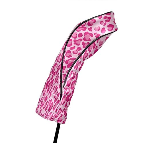 Golf Club Covers Pink Checkered Driver Headcover, Leather Golf Club Head Covers for Driver Fairway Woods Waterproof Golf Headcovers with Anti-Scratch Lining for Men Women thumbnail 9