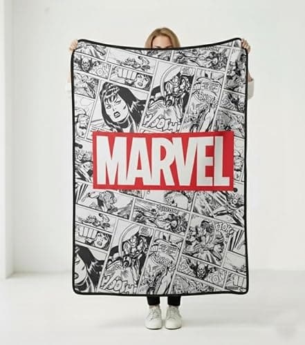 Silver Buffalo Marvel Avengers Retro Vintage Comics Panel 45" x 60" Fleece Throw, Soft and Cozy Blanket, 250 GSM thumbnail 6