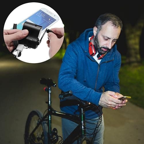 Hand Cranked Charger, USB Hand Crank Phone Charger Hand Power USB Charger for Outdoor Hiking Camping thumbnail 6