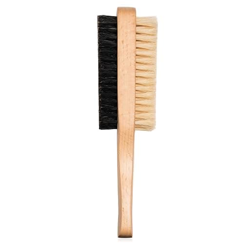 GranNaturals Double Sided Boar Bristle Hair Brush - Soft Hard Finishing & Smoothing Hairbrush for Slick Back to Style, Polish, & Lay Down Hair Flat to Create a Sleek Hairstyle for Bun, Slickback - Image 1