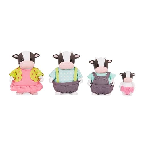 Li'l Woodzeez – The Moosicalmoo Cow Family – Set of 4 Collectible Posable Cow Figures with Storybook for Imaginative Pretend Play – Non Flocked Animal Toys for 3+ Years thumbnail 4