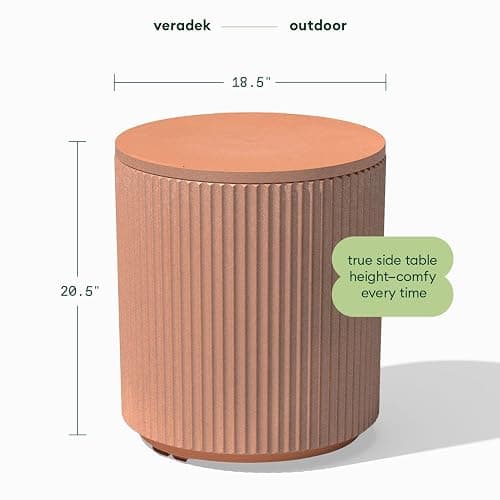 Veradek Cooler Side Table - Outdoor Cooler Table and Ice Chest | Features a Swivel-Top Lid That Keeps Drinks Cool for Up to 12 Hours, Perfect for Porch, Poolside, or Patio Use thumbnail 2