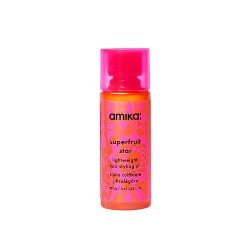 amika superfruit star lightweight hair styling + heat defense oil | heat protection, strengthen + reduce breakage, smooth frizz, add glossy shine | for all hair types - Image 1