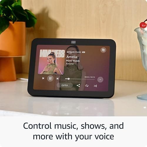 Amazon Echo Show 8, With Spatial Audio, Smart Home Hub, ideal for open living spaces, includes Alexa, Glacier White thumbnail 4