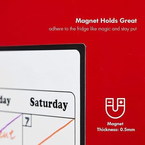 Fridge Calendar Magnetic Dry Erase Whiteboard Calendar for Refrigerator Planners 16.9 Inches X 11.8 Inches thumbnail 4