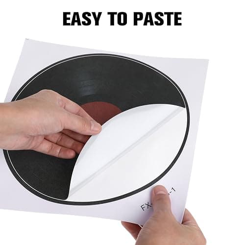 VOSAREA 8pcs Vinyl Record Wall Stickers Vintage Fake Record Wall Decals Decorative Vinyl Record Wall Ornaments for Music Party Room Home Cafe Bar Decor thumbnail 4