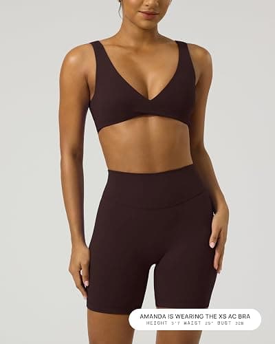 PAVOI ACTIVE Twist Front Sports Bra for Women - Two Ways Customizable Coverage Workout V Plunge Front & Back Bra, FlexFlow thumbnail 5