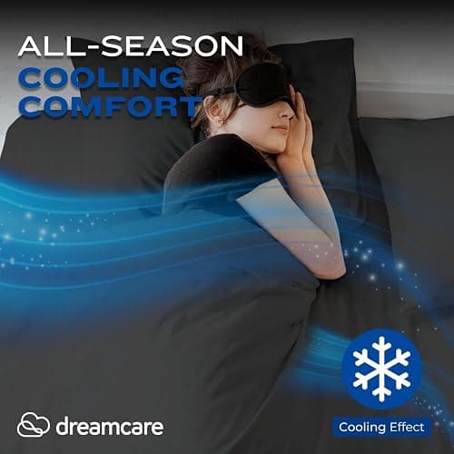 DREAMCARE Twin XL Sheet Sets - 4 pcs Breathable Cooling Sheets - up to 21" Deep Pocket Twin XL Sheets Set with Side Pockets - Extra Soft 100% Brushed Hypoallergenic Hotel Luxury Bedding - Gray thumbnail 8