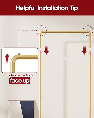 Sakugi Clothes Rack - Clothing Rack with Storage Mesh Shelf & Casters, Heavy-Duty Metal Clothing Rack for Hanging Clothes, Dresses, Coats, Large Load Capacity, Easy Assembly, Gold, 28.0"x16.9"x59.0" thumbnail 5