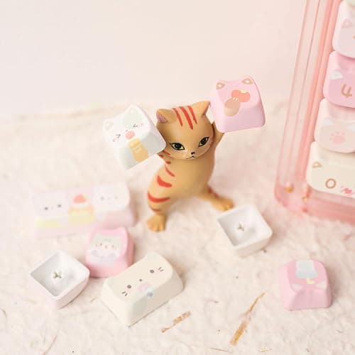 KiiBoom x Maorbeng Meow Meow Squad Keycaps Set, Dye-Sublimation PBT, Mao Profile, 142 Keys Custom Keycaps for ANSI Layout, MX Switches Mechanical Gaming Keyboard thumbnail 5