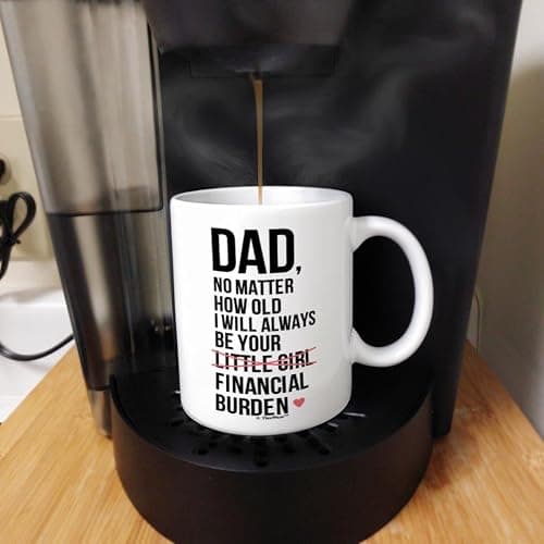 ThisWear Dad Birthday Gifts I Will Always Be Your Financial Burden Dad Daughter Gifts Funny 11oz Ceramic Coffee Mug with Handle thumbnail 2