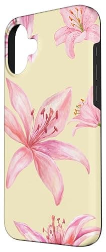 Cute Lily Flower Blooming Aesthetic Floral Y2K Case for iPhone 16 Plus thumbnail 2