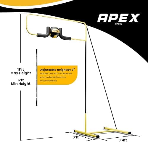Apex Sports Volleyball Spike Trainer – Adjustable Solo Practice Station for Hitting & Spiking – Durable 25lb Base, Easy Ball Reload – Indoor/Outdoor Training Aid for All Skill Levels thumbnail 6
