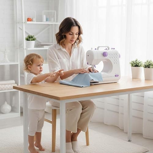 Sewing Machine for Beginners,Portable Sewing Machine with 12 Built-in Stitches,2 Speed(High-Low Speeds),2 Power Supply Method thumbnail 3