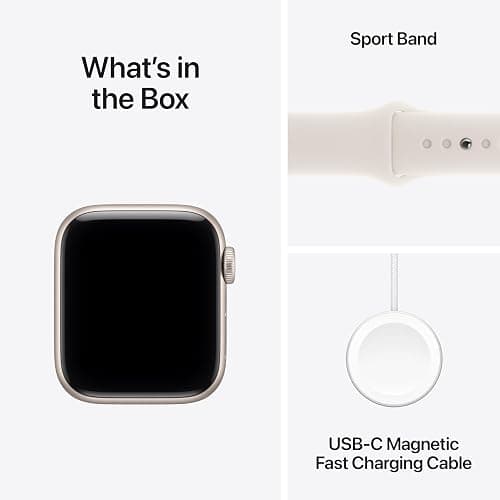 Apple Watch SE 3 [GPS 40mm] Smartwatch with Starlight Aluminum Case with Starlight Sport Band - S/M. Fitness and Sleep Trackers, Heart Rate Monitor, Always-On Display, Water Resistant thumbnail 6