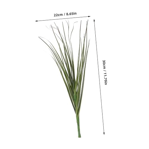 TOPPERFUN 12 Pcs Artificial Grass, 11.79in Fake Grass Artificial Shrub Plants, Tall Plants Greenery Stems Weed for Room Indoor Home, Patio, Vase, Restaurant Decoration thumbnail 3