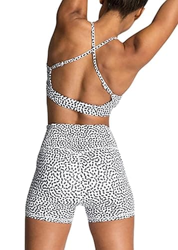 IMEKIS Women's Workout Sets 2 Piece Yoga Outfit High Waisted Biker Shorts Leggings Sports Bra Gym Fitness Clothes Tracksuit thumbnail 2