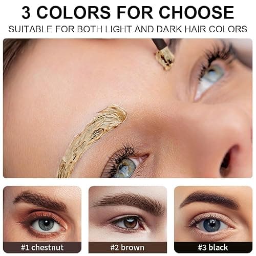 Lash and Brow Color Kit, 2 in 1 Eyelash and Eyebrow Color Set, Professional Lash and Brow Lift Kit with Natural Effects for Home Salon and Beginners, Waterproof, Lasting for 4-6 Weeks (#2, Brow) thumbnail 6