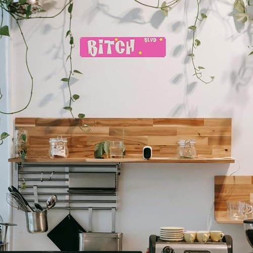 Pink Room Decor Aesthetic Y2k Dorm Room Decor Retro Home Funny Unique House Decoration Cool Dark Bar Signs 4×16 Inches thumbnail 2