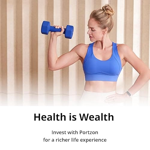 Portzon Weights Dumbbells 10 Colors Options Compatible with Set of 2 Neoprene Dumbbells Set,1-15 LB, Anti-Slip, Anti-roll, Hex Shape - Pink - Standard - 08-Pound, Pair thumbnail 7