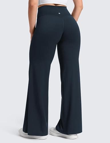 CRZ YOGA Softretch No Front Seam Wide Leg Pants 28''/ 30''/ 32" for Women - High Waist Yoga Lounge Buttery Soft Comfy Casual thumbnail 2